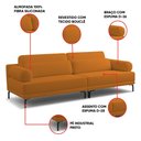 Ver imagem 2 de Sofá 4 Lugares Living 274cm Pé Ferro Romeu Bouclê Caramelo K01 - D’Rossi