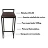 Conjunto Kit 2 Bancos Modernas Aço Cozinha Sofisticação Alta:marrom - 4