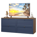 Ver imagem 3 de Rack para TV até 70 Polegadas 160cm 4 Gavetas Rustic/Azul Vik Madesa 04