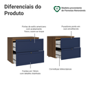 Ver imagem 5 de Rack para TV até 70 Polegadas 160cm 4 Gavetas Rustic/Azul Vik Madesa 04