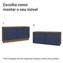 Ver imagem 6 de Rack para TV até 70 Polegadas 160cm 4 Gavetas Rustic/Azul Vik Madesa 04