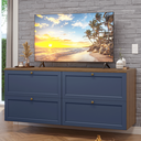 Ver imagem 1 de Rack para TV até 70 Polegadas 160cm 4 Gavetas Rustic/Azul Vik Madesa 04