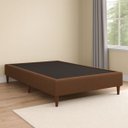 Ver imagem 1 de Caixa Base Box Casal Resistente em Veludo Premium Moderno:marrom
