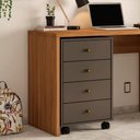 Ver imagem 3 de Gaveteiro Office Presence Com Rodizios 29110 Grafito Demobil