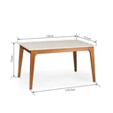 Ver imagem 3 de Mesa de Jantar 4 Lugares 138,5x93,4cm Club