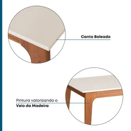 Mesa de Jantar 4 Lugares 138,5x93,4cm Club  - 4