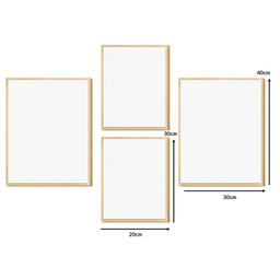 Kit 4 Quadros Decorativos para Quarto Formas Geométricas Delicado Colorido - 4