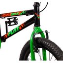 Ver imagem 3 de Bicicleta Aro 20 Bmx Infantil Flay Aro Aero Freio V-brake Menino 6, 7, 8, 9, 10 + Anos - Preto+verde