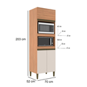 Ver imagem 5 de Cozinha Modulada 6 Peças Cecília C/ Aéreo Ripado