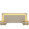 Cabeceira com Led e Mesa de Cabeceira 140/160/195 Innova Off White - Gelius - 9