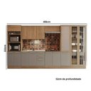 Ver imagem 2 de Armário de Cozinha Modulada Completa 08 Peças 4,00m Botanic Kappesberg