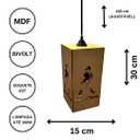 Ver imagem 3 de Luminária Teto tipo Pendente DANIEL´S MDF - Completa - Cor: Marrom