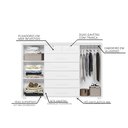 Ver imagem 3 de Cômoda Sapateira para Quarto 160cm 2 Portas 7 Gavetas Fontaine A02 Branco Fosco - Mpozenato