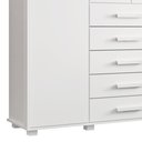 Ver imagem 6 de Cômoda Sapateira para Quarto 160cm 2 Portas 7 Gavetas Fontaine A02 Branco Fosco - Mpozenato