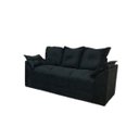 Ver imagem 1 de Sofá 3 Lugares Paris Suede Preto - Al Móveis