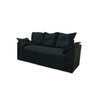 Sofá 3 Lugares Paris Suede Preto - Al Móveis - 1