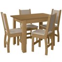 Ver imagem 1 de Mesa de Jantar Bellagio com 4 Cadeiras Poliman Cor Freijó