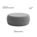 Ver imagem 3 de Puff Decorativo Redondo Golf 105x105cm Poliéster Cinza - Nexta Casa