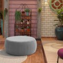 Ver imagem 2 de Puff Decorativo Redondo Golf 105x105cm Poliéster Cinza - Nexta Casa