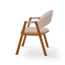Ver imagem 3 de Conjunto Mesa de Jantar 1,60m com Tampo Off-white e 4 Cadeiras em Linho Bege – Linha Evo