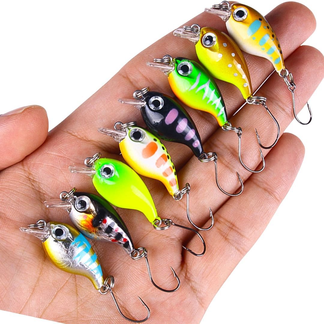 Kit 8 Isca Artificial Crankbait 3.6cm 2.1gr Tilapia Tucunaré - 2