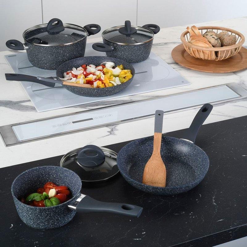 Jogo de Panelas 10 Peças Style Cook Black Cerâmica Com Indução