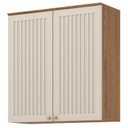 Ver imagem 2 de Armário Aéreo 2 Portas Ripado 80 Cm Ambiente Requinte Nature Areia Hp – Henn