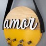 Porta-Chaves Em Pinus Amarelo Amor 17Cm - 5