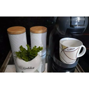 Ver imagem 7 de Kit 2 Latas Porta Mantimento Tampa Bambu Açúcar e Café Cor:branca