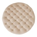 Ver imagem 2 de Puff Amora 60 Cm Suede Bege Slk Decor Amara