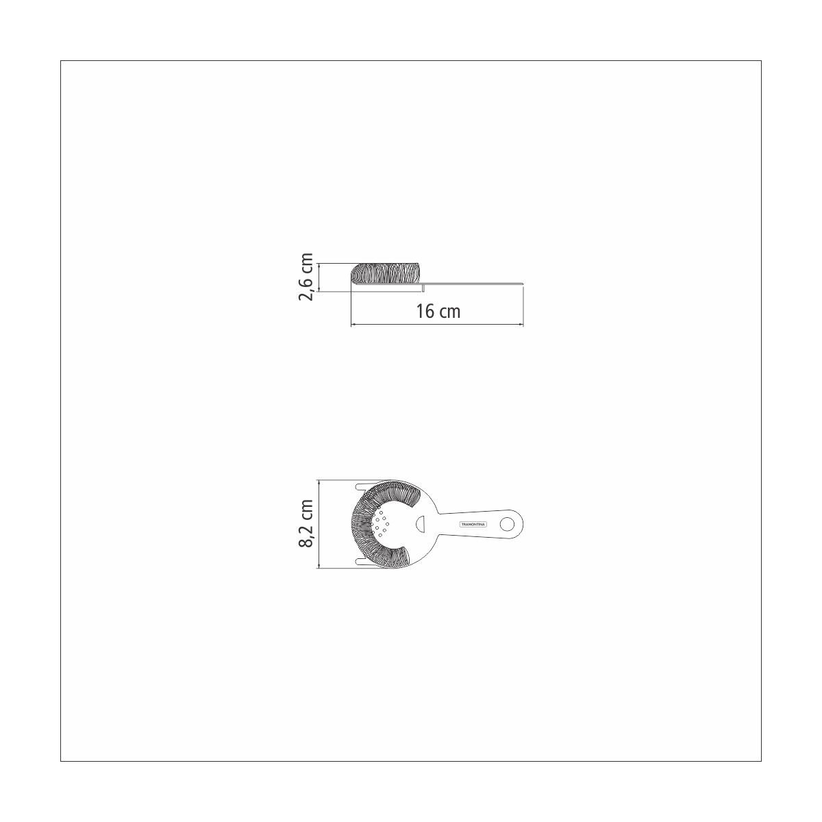 Coador de Gelo Bebidas Strainer para Coquetel em Aço Inox Tramontina - 4