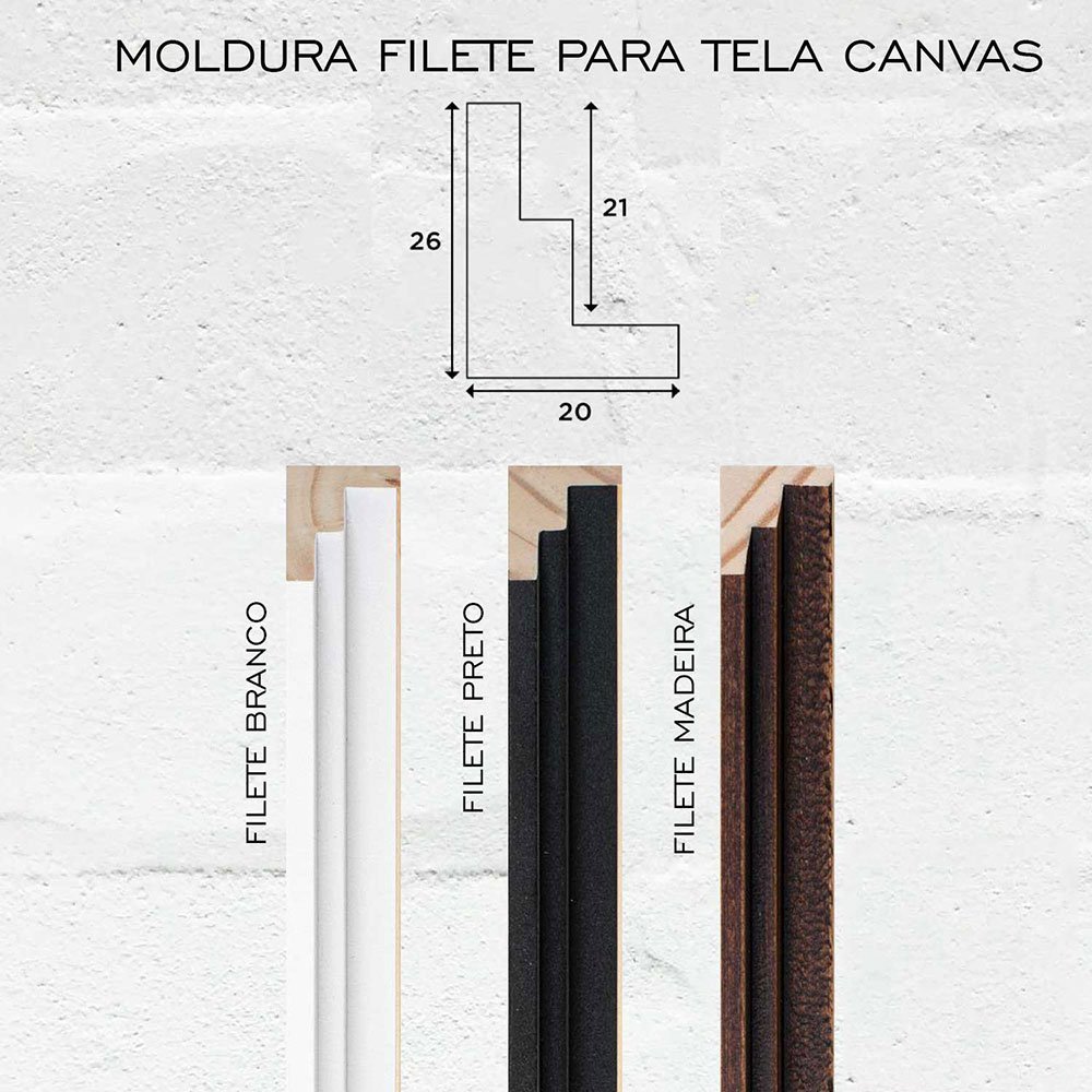 Quadros Decorativos Parede Tela Canvas Folhas Dourado Luxo:Branca - 4