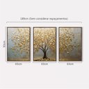 Ver imagem 4 de Quadro Abstrato Árvore da Vida Essência Dourada Prosperidade