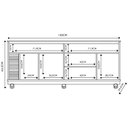 Ver imagem 5 de Rack para Sala Bancada de Tv 65 Pol 150cm Madrid C05 Freijó/off White Matte - Mpozenato