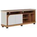 Ver imagem 3 de Rack para Sala Bancada de Tv 65 Pol 150cm Madrid C05 Freijó/off White Matte - Mpozenato