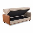 Ver imagem 4 de Sofa Cama com Bau 3 em 1 D26 205x92 Ipanema Bege Luxury