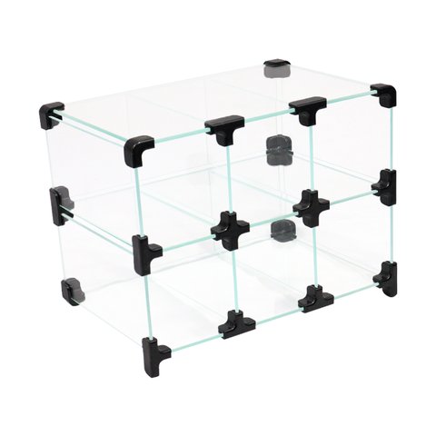 Baleiro Preto de Vidro - 0,30 X 0,20 X 0,20m