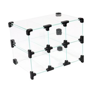 Baleiro Preto de Vidro - 0,30 X 0,20 X 0,20m