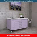 Ver mais imagens de Mapoteca 5 Gavetas Pandin 120 Cm (larg) Inmetro Tampo Mdp Branco Estrutura e Gavetas em Aço Lilás