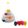 Brinquedos Para Gatos Interativo Torre Bolas e Ratinhos MPETSP Brinquedo Torre Gato e Ratinhos Branc - 1