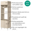 Ver imagem 4 de Torre Quente para Forno e Microondas MDF 70x237 cm Kali 166851 Bianco Toq Nicioli