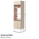 Ver imagem 3 de Torre Quente para Forno e Microondas MDF 70x237 cm Kali 166851 Bianco Toq Nicioli