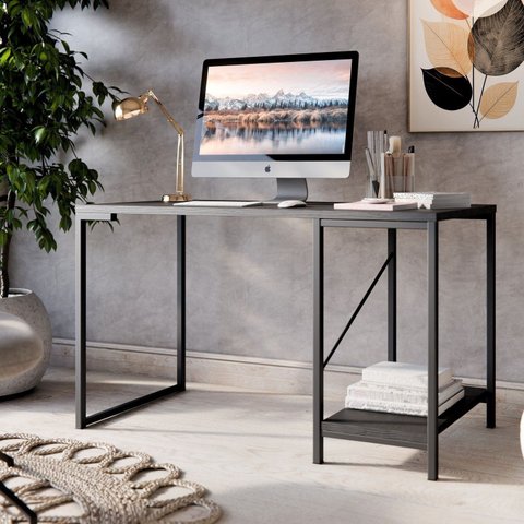 Mesa Escrivaninha para Escritório ou Quarto Home Office Estilo Industrial Tokyo Gamer