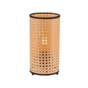 Ver imagem 1 de Luminária de Mesa Abajur Fibra Vime Sintético Artesanal Quarto Cabeceira Sala