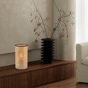 Ver imagem 3 de Luminária de Mesa Abajur Fibra Vime Sintético Artesanal Quarto Cabeceira Sala