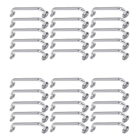 Alça de Apoio Barra Inox 50cm Kit 30 Unidades Idoso Acessibilidade Cadeirante Segurança Banheiro