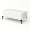 Banqueta Vegas Puff para Sala Quarto Closet Courino Branco - 1