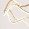 Lustre Luminaria Pendente Ondas Infinito 3 em 1 Dourado Led 52W Arco Aneis Sala Quarto Recepçao Come - 12