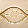 Lustre Luminaria Pendente Ondas Infinito 3 em 1 Dourado Led 52W Arco Aneis Sala Quarto Recepçao Come - 8