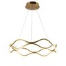 Lustre Luminaria Pendente Ondas Infinito 3 em 1 Dourado Led 52W Arco Aneis Sala Quarto Recepçao Come - 10